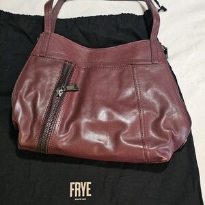 Frye Burgundy Leather Shoulder Bag